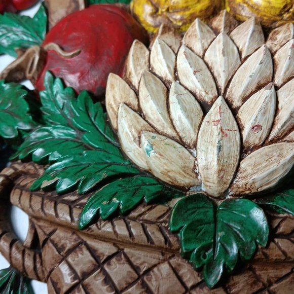 Syroco Wall Hanging Pair Fruit Flower Baskets Plastic Vintage MCM  Decor 5620B - Picture 10 of 16